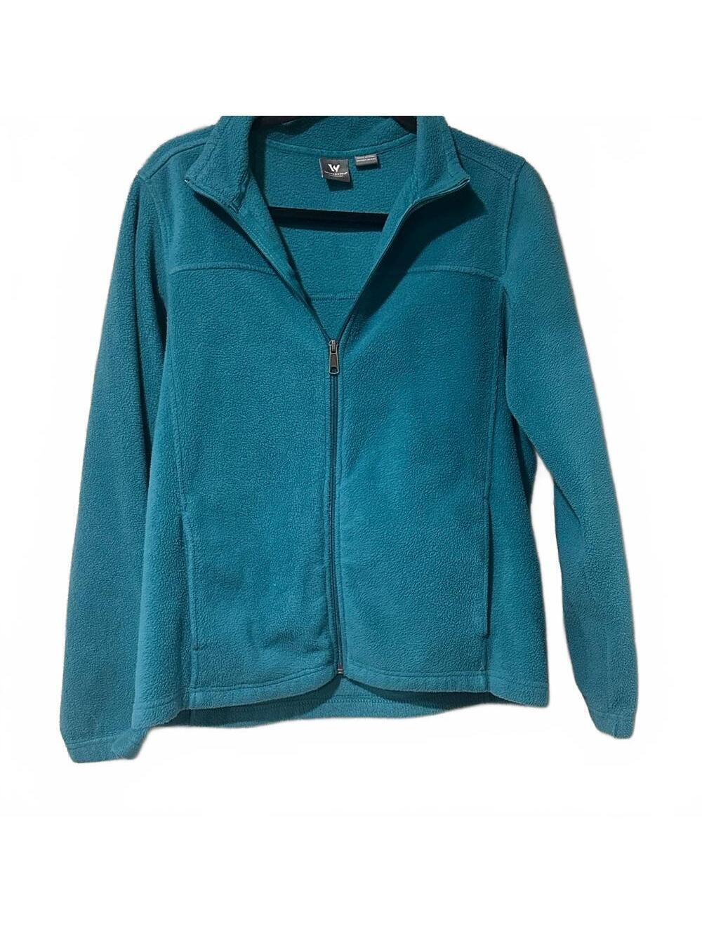 White sierra blue fleece jacket
